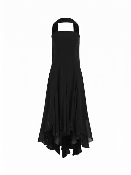 cider black dresses Buy Chiffon Women's Halter Neck Ruched Ruffled Maxi Dress (XXS) Online feed-age group-adult