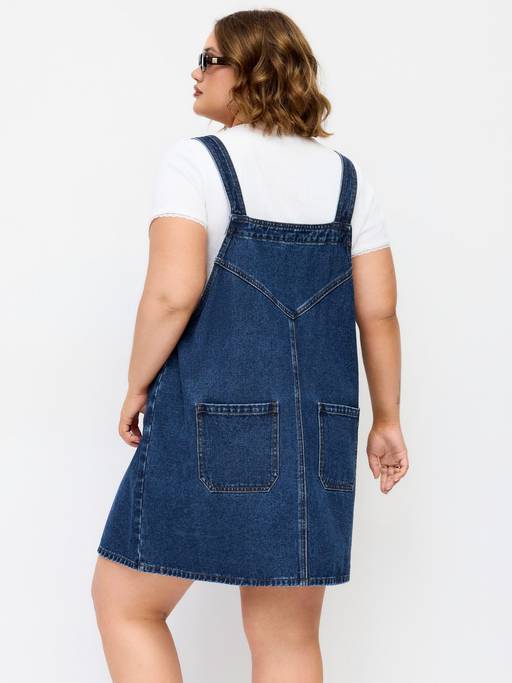 denim pinafore mini dress Buy Cider Metal Detail Women's Solid Navy Blue (0XL) Online Womens pinafore Descriptive Color:Yellow RD-04.24.26 Tiffany 16149 Long Prom Crafted from non