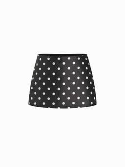 Cider - Satin Women's Low Rise A-Line Mini Skort Dark Black