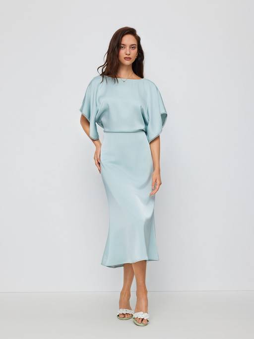 flowy cocktail dresses for wedding Women's Chiffon Summer Half Sleeve V Neck A-Line Guest Party Dress Mother Dresses_Party main image 1