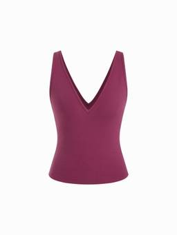 Cider - High Stretch Women’s V-Neck Sleeveless Tank Top Wine