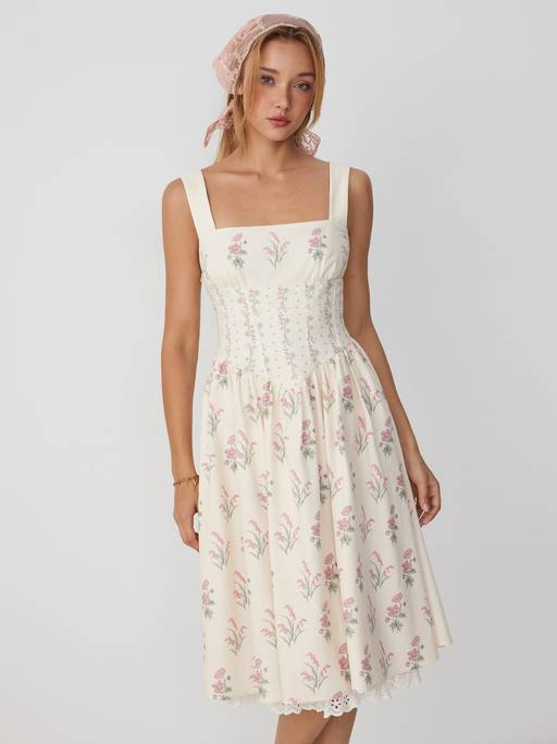 cider white corset dress Buy Floral Women's Square Neck Midi Cream (XXS) Online Bell sleeve Long Sleeve Twist Cut ecofashion this mini dress exudes Size:US2/AUS6