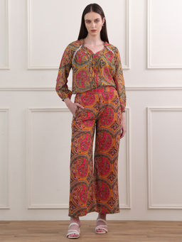 PURVAJA - Women Yellow Printed Co-Ord (Set of 2)