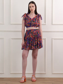 PURVAJA - Women Purple Printed Co-Ord (Set of 2)