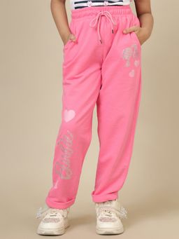 Kidsville - Girls Pink Official Barbie Regular Fit Pant