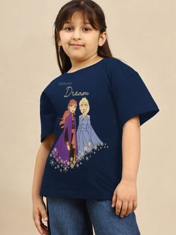 Kidsville - Official Frozen Printed Oversized T-shirt For Girls