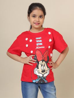 Kidsville - Official Mickey & Friends Printed Oversized T-shirt For Girls