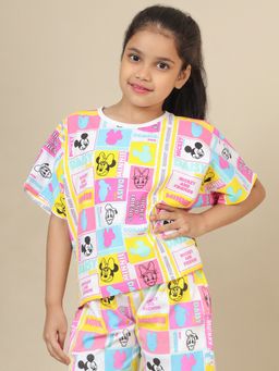 Kidsville - Official Mickey & Friends Printed Boxy Fit T-shirt For Girls