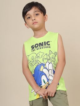 Kidsville - Official Sonic Printed sleeveless T-shirt For Boys