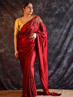 Sundarii - Mehjabeen - Modal Silk Hand Embroidered Saree