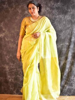 Sundarii - Garima - Maheshwari Handloom Silk Saree without Blouse