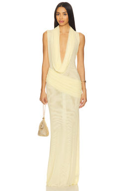 David Koma - Plunge Neckline Sleeveless Gown