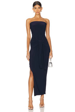 Norma Kamali - Strapless All in One Side Slit Gown