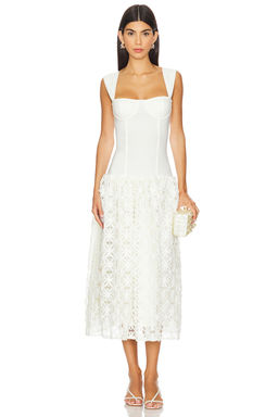 Weworewhat - Corset Lace Skirt Midi Dress