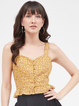 Kibo - Yellow Polyester Top