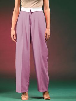 KOTTY - Womens High Rise Viscose Rayon Relaxed Fit Trousers