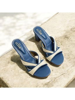 THE ALTER - Jute Blue Block Heels