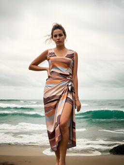 AAREIN - Brown Printed Padded Legsuit