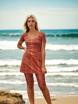 AAREIN - Orange Printed Swimsuit