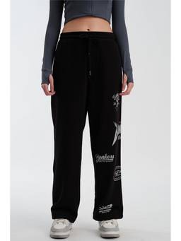 Bonkers Corner - Women Black The Hangout Trackpant