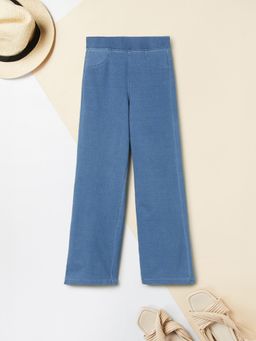 max - Girls Solid Straight Leg Trousers