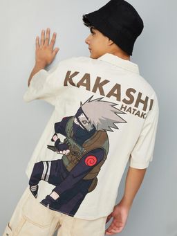 max - Boys Kakashi Back Print Resort Shirt