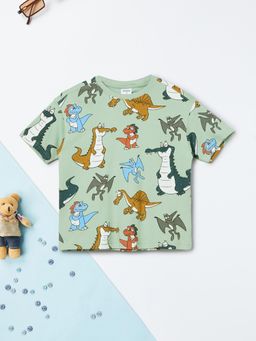 max - Boys Dino Print T-shirt