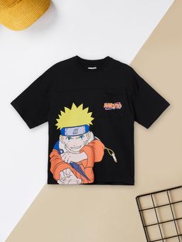 max - Boys Naruto Print Oversized T-shirt