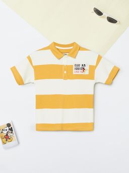 max - Boys Mickey Mouse Print Polo T-shirt