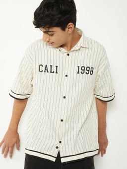 max - Boys Striped Oversized Shirt