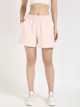 Calvin Klein - Pink Regular-Fit Solid Mid Rise Shorts
