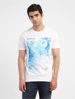 Levi's - Men's White Graphic Print Slim Fit T-Shirt