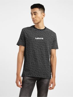 Levi's - Men's Black Printed Crew Neck T-Shirt