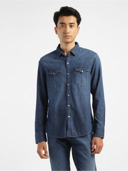 Levi's - Men's Blue Washed Slim Fit Shirt