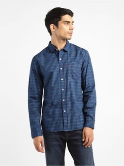Levi's - Men's Blue Geometric Print Slim Fit Shirt
