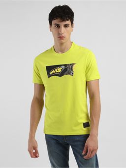 Levi's - Men's Green Graphic Print Crew Neck T-Shirt