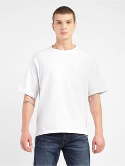 Levi's - Men's White Solid Crew Neck T-Shirt
