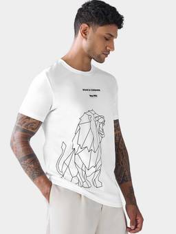 Bewakoof - Party Animal by Bewakoof Men's White Stay Wild Graphic Printed T-shirt