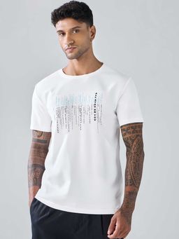 Bewakoof - Party Animal by Bewakoof Men's White Matrix Graphic Printed T-shirt