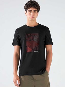 Bewakoof - Party Animal by Bewakoof Men's Black After Hours Graphic Printed T-shirt