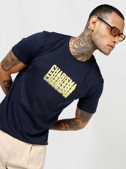 Bewakoof - Black Laris Magnetic typography T-Shirt