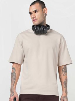 Bewakoof - Oyster Beige Oversized T-Shirt