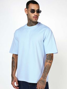 Bewakoof - Nantucket Breeze Blue Oversized T-Shirt