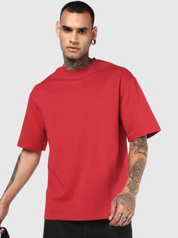 Bewakoof - Bold Red Oversized T-Shirt