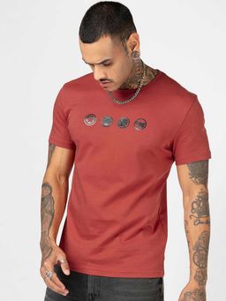 Bewakoof - Cinnabar Red Avengers Graphic Printed T-Shirt