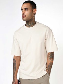 Bewakoof - Beige Oversized T-Shirt