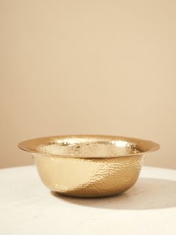 Pure Home + Living - Gold Hammered Decorative Metal Bowl