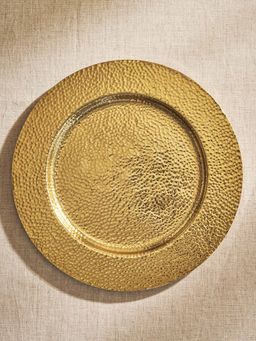 Pure Home + Living - Gold Hammered Decorative Metal Plate