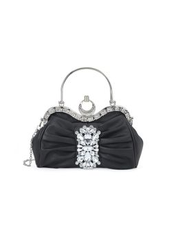 Akiki London - Women Kingston Frame Clutch With Detachable Strap -Black (S)