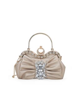 Akiki London - Women Kingston Frame Clutch With Detachable Strap -Rose Gold (S)